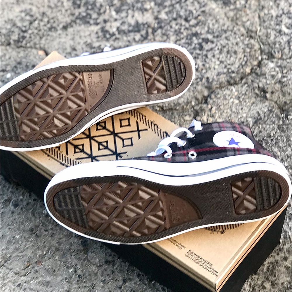 Sale 5 Star NWT HTF Converse CT Peace Plaid Hi - Picture 12 of 13